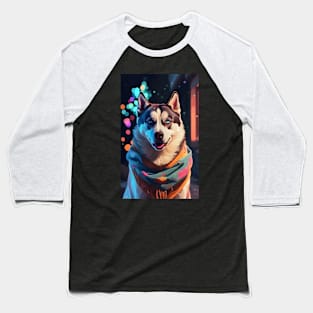 Cute Cozy Siberian husky Baseball T-Shirt